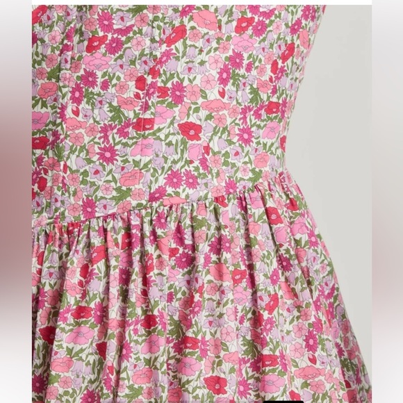 NWT Loveshackfancy x Liberty Zane Dress Mini Basque Waist Strawberry Jam Fabric - Picture 5 of 5